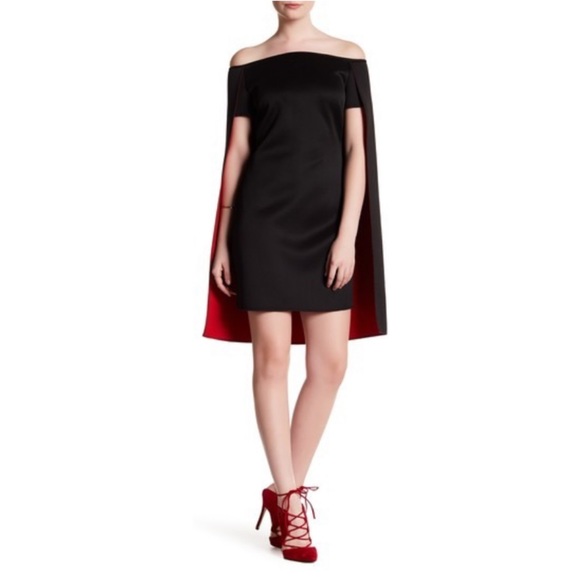 Issue New York Dresses & Skirts - Issue New York Black Scuba Cape Minidress